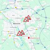 Karte mit Baustellen